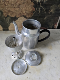 Aluminium pruttelpot glazen knop
