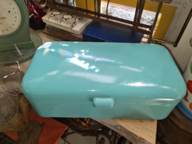 Mintgroen emaille broodtrommel