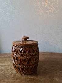 Bewerkte houten pot nr4