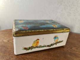 Oud Belgisch blik vogeltjes