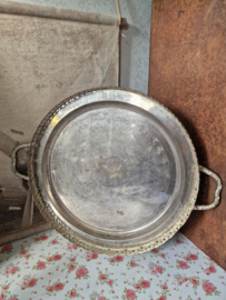 Groot verzilverd dienblad