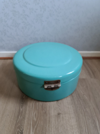 Mintgroen emaille ronde broodtrommel taarttrommel