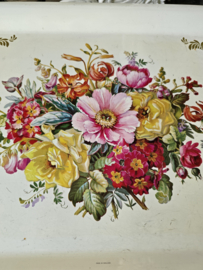 Metalen dienblad bloemen