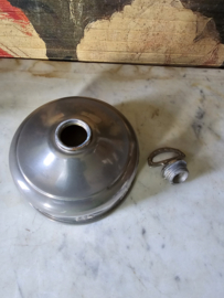 Oude verzilverde boterkoeler cloche