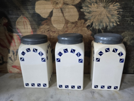Antieke koffie thee suiker potten