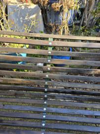 Oude parkbank tuinbank