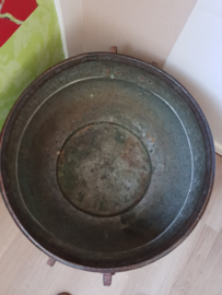 Antieke XXL koperen ketel bak