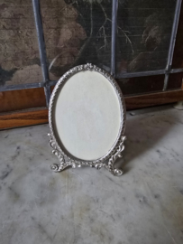 Brocante verzilverd fotolijstje
