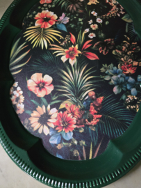 Ovaal metalen dienblad bloemen paradijs nr1