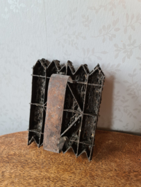 Antiek koperen batik stempel