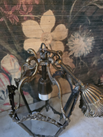 Antiek messing hanglamp lantaarn
