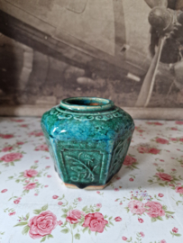 Gemberpot blauw groen nr8