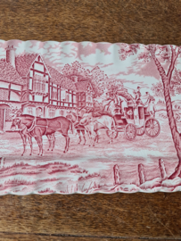Roze engels servies myott royal mail cakeschaal