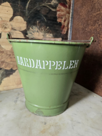 Reseda groen emaille aardappelen emmer