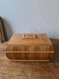 Oude houten doos kist
