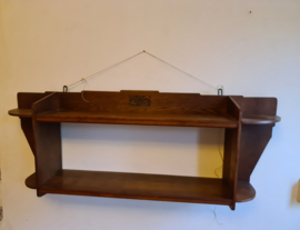 Antiek art deco houten schap