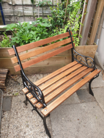 Tuinbankje met gietijzeren poten voor kinderen