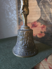 Antiek bronzen tafelbel ridder