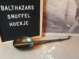 Antieke dovenhoorn pollepel messing gehoorapparaat