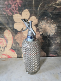 Oude glazen spuitfles sodafles sparklets