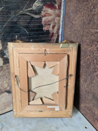 Schilderij molen in barok houten lijst
