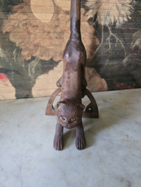 Gietijzeren waxinelicht houder kat