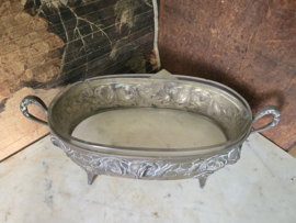 Antiek messing jardiniere rozen