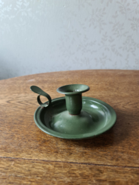 Donkergroen emaille blaker