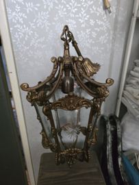 Antiek bewerkte messing hanglamp lantaarn