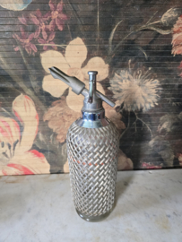 Oude glazen spuitfles sodafles sparklets