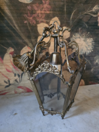 Antiek messing hanglamp lantaarn