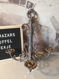 Gietijzeren wand kandelaar