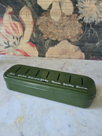 Donkergroen blikken spaardoos Brabantia