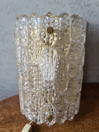 Oude kristal glazen wandlamp