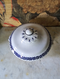 Antieke blauw witte terrine