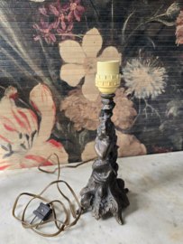 Antiek messing lampenvoet Neptunus