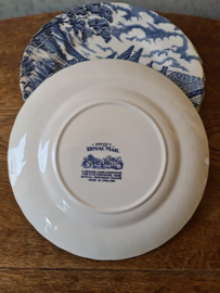 Blauw engels servies myott royal mail ontbijtbord