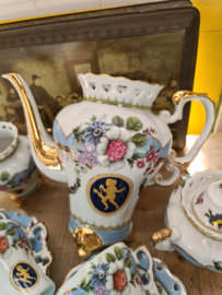 Romantisch porseleinen koffie servies engeltje