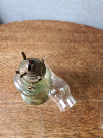 Antiek glazen olielamp nr1