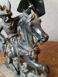 Zamac beeld noorman te paard