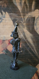 Bronzen beeldje clown met hoed