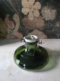 Antiek groen glazen kerstboom standaard