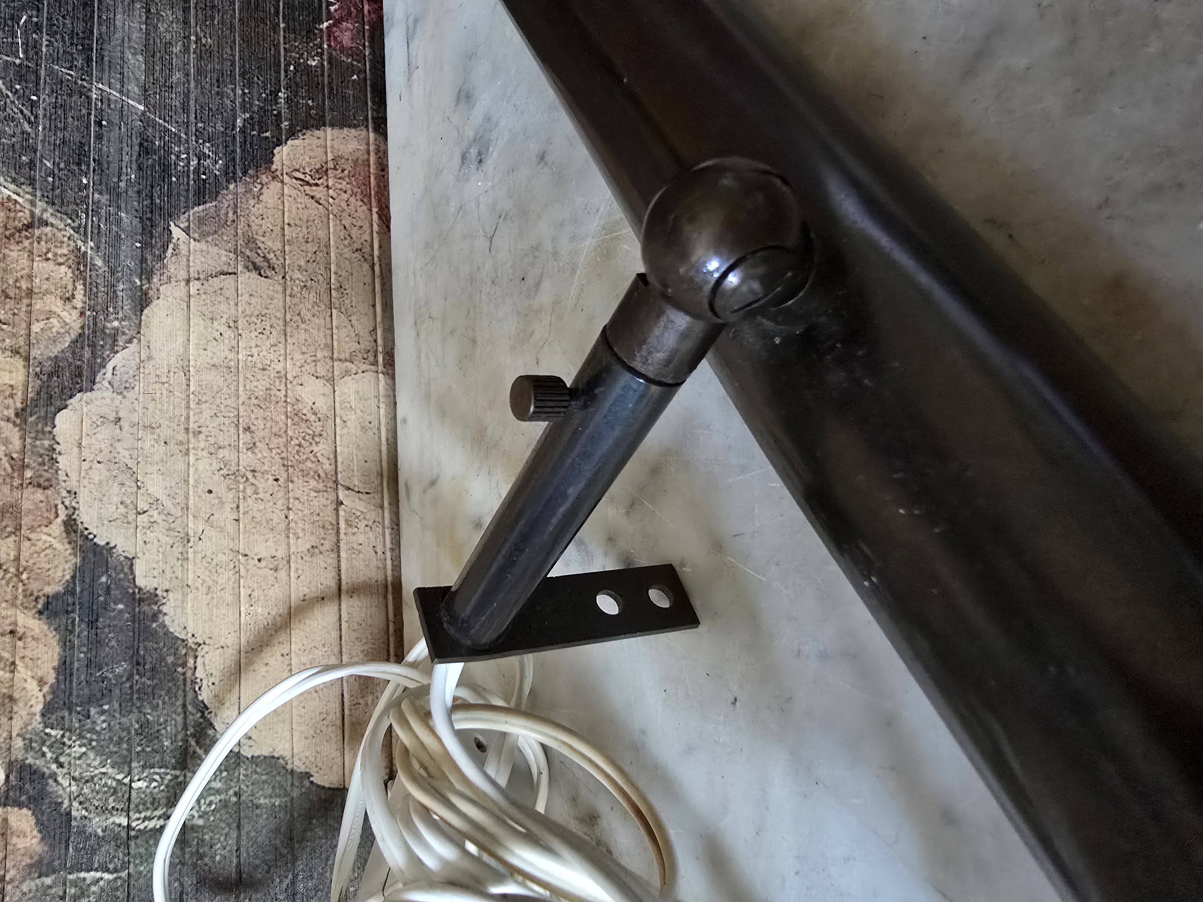 Oude koperen pianolamp schilderijlamp