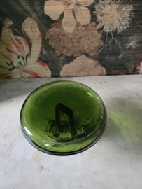 Antiek groen glazen kerstboom standaard