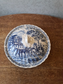 Blauw engels servies myott royal mail dekschaal