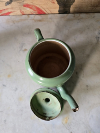 Reseda groen emaille theepot