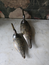 Set antiek messing eenden