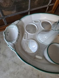 Antiek porseleinen eierstel eierdopjes wellington servies