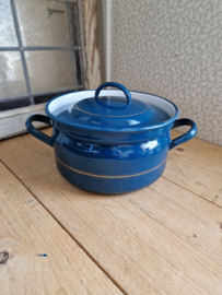 Petrol blauw emaille pan nr1