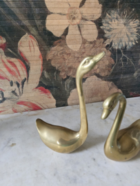 Set messing zwanen mid century